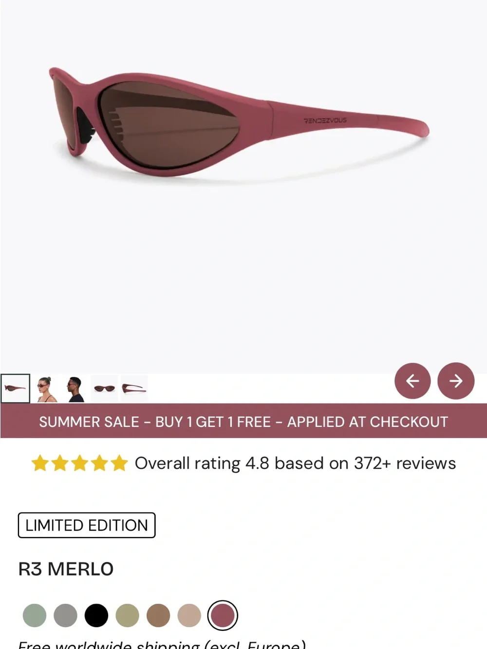 R3 Merlo Women's Sunglasses - Merlot